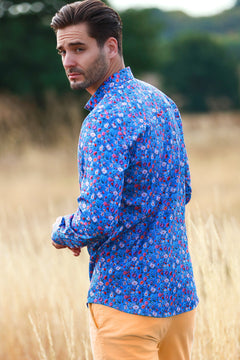 FLOWER GARDEN TENCEL PRINT SHIRT - Claudio Lugli Shirts