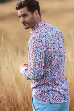 FLOWER GARDEN TENCEL PRINT SHIRT - Claudio Lugli Shirts