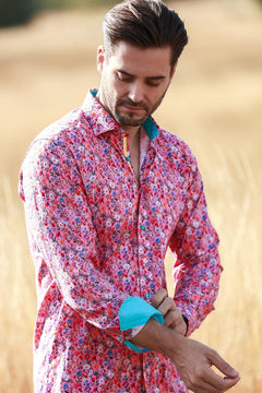 FLOWER GARDEN TENCEL PRINT SHIRT - Claudio Lugli Shirts