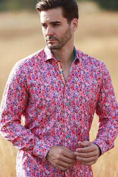 FLOWER GARDEN TENCEL PRINT SHIRT - Claudio Lugli Shirts