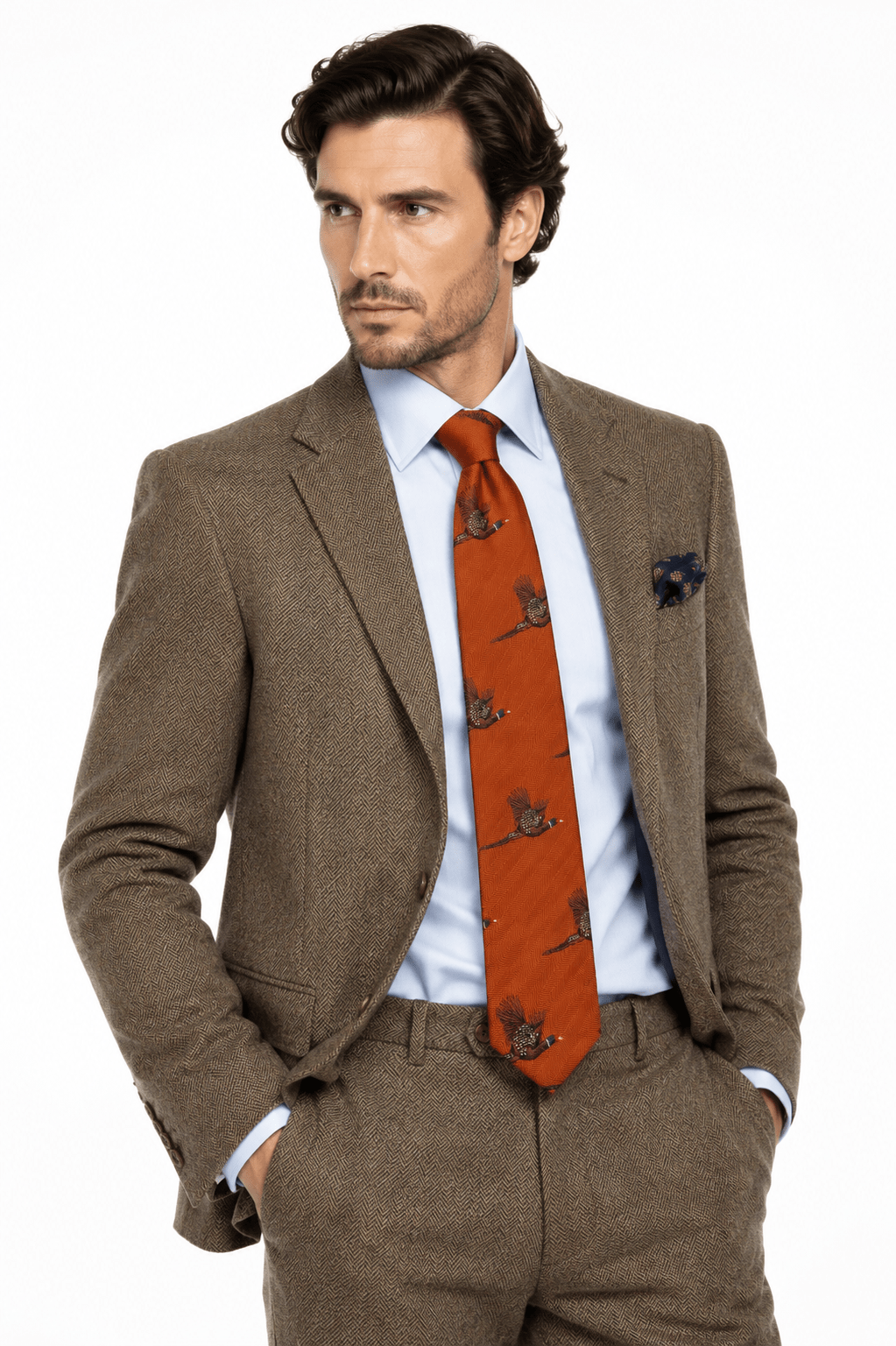 Flying Pheasant Country Silk Neck - Tie by Van Buck - Claudio Lugli Shirts