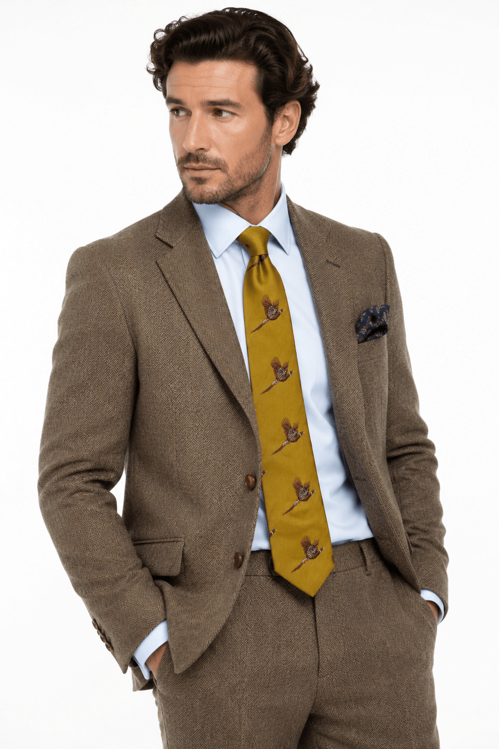Flying Pheasant Country Silk Neck - Tie by Van Buck - Claudio Lugli Shirts