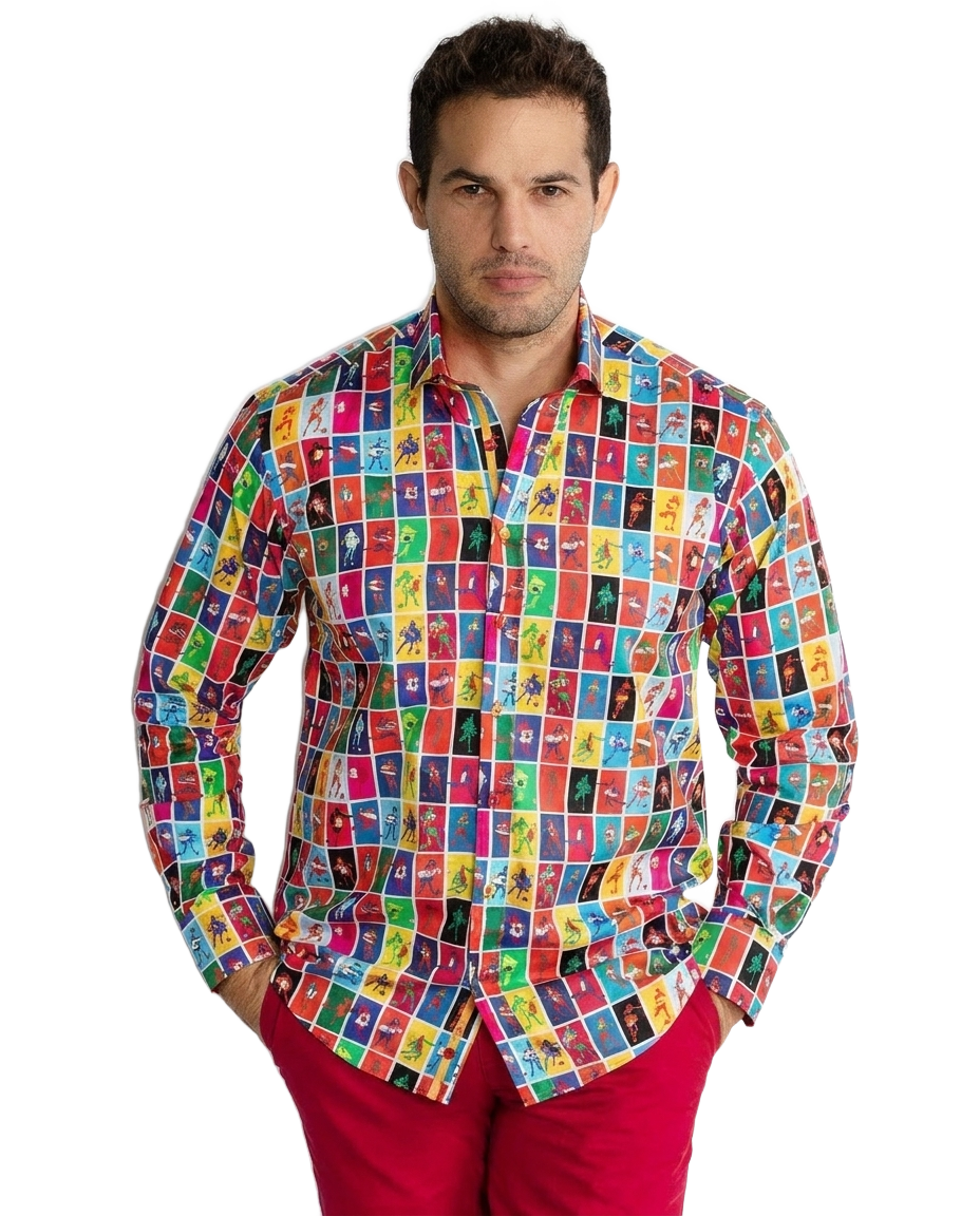 Football Flags Print Shirt - Claudio Lugli Shirts