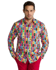 Football Flags Print Shirt - Claudio Lugli Shirts