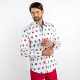 FOXES BEJEWELED PRINT SHIRT - Premium Men's Patterned Shirt by Claudio Lugli | Bold Design, Tailored Fit, Best Printed Shirts