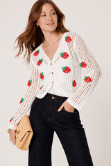 FRUITS OF LABOUR — STRAWBERRY WOMEN'S KNIT JUMPER - Claudio Lugli Shirts
