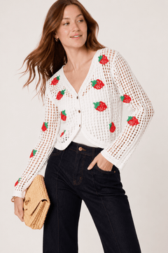 FRUITS OF LABOUR — STRAWBERRY WOMEN'S KNIT JUMPER - Claudio Lugli Shirts