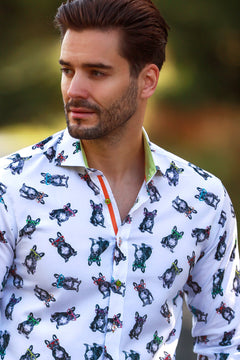 FUNNY FRENCH BULLDOG TENCEL SHIRT - Claudio Lugli Shirts