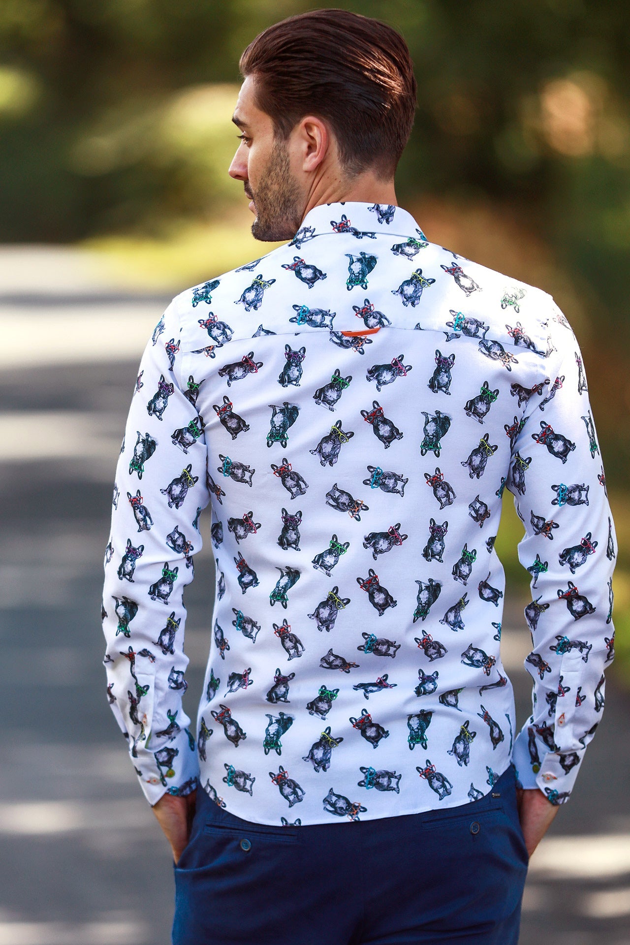 FUNNY FRENCH BULLDOG TENCEL SHIRT - Claudio Lugli Shirts