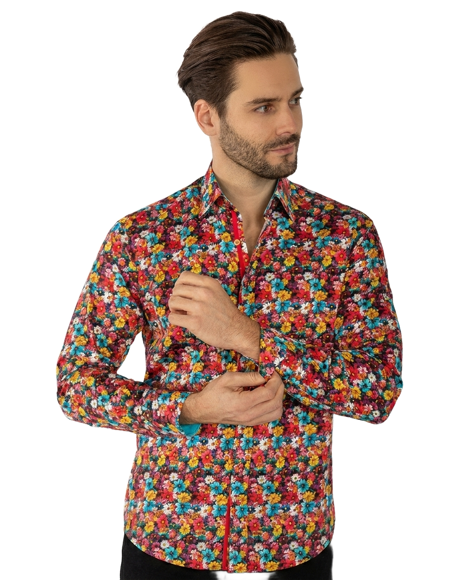 Garden Bloom Print Shirt - Multicolour - Claudio Lugli Shirts