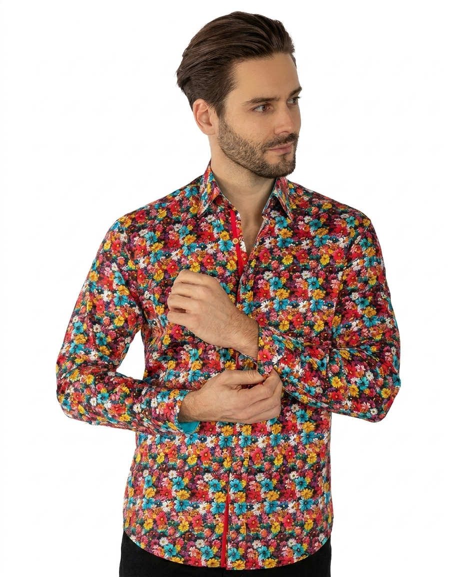 Garden Bloom Print Shirt - Multicolour - Claudio Lugli Shirts