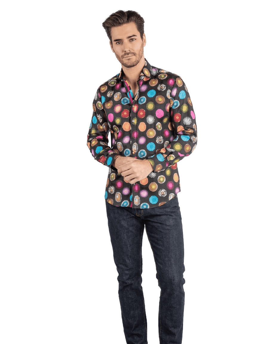 Geodes and Gemstones Print Shirt - Claudio Lugli Shirts