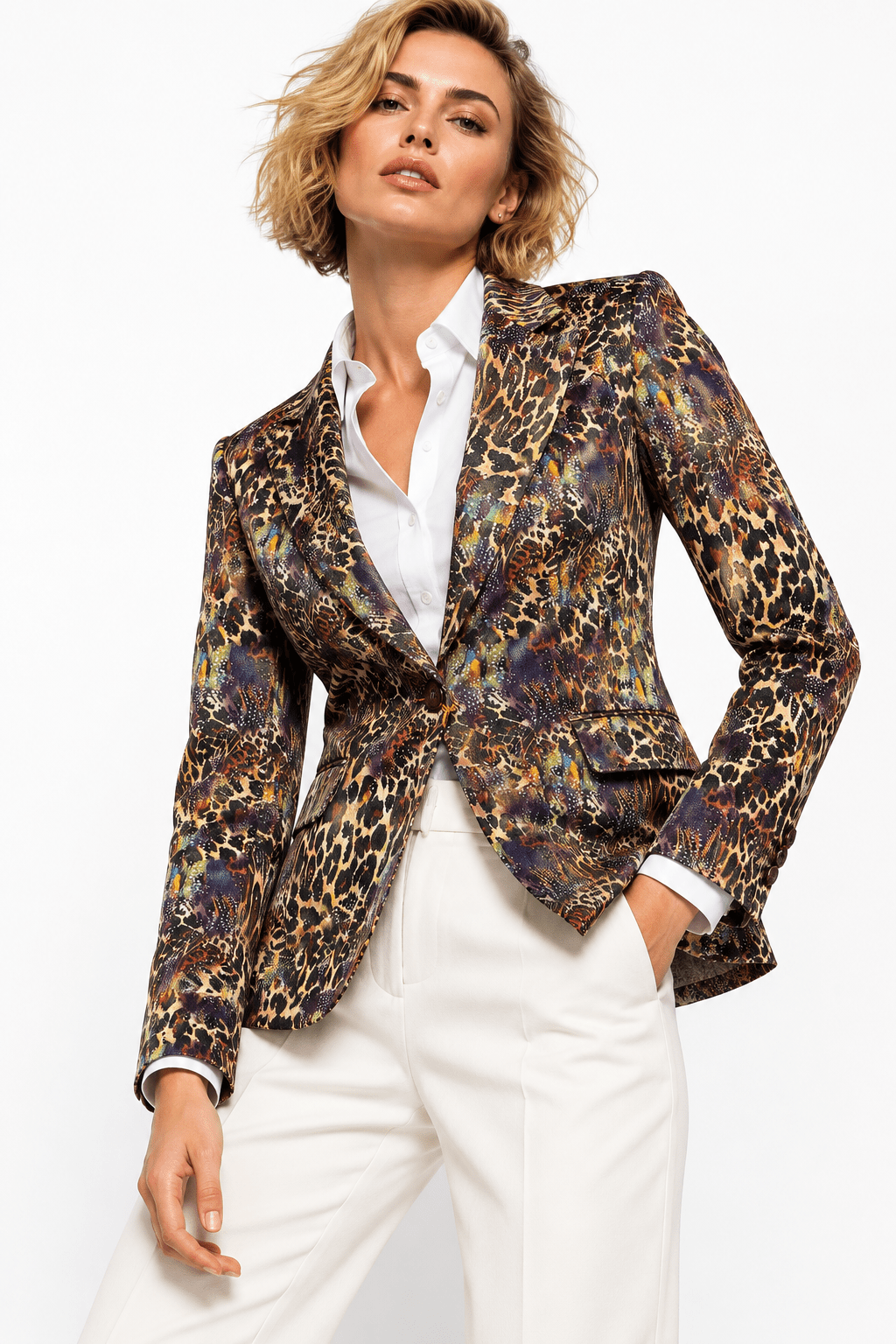 Gilded Instinct Leopard Print Blazer - Claudio Lugli Shirts