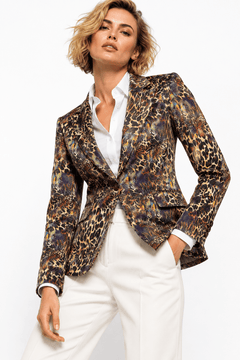 Gilded Instinct Leopard Print Blazer - Claudio Lugli Shirts