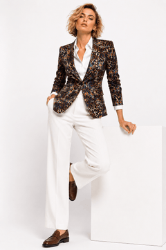 Gilded Instinct Leopard Print Blazer - Claudio Lugli Shirts