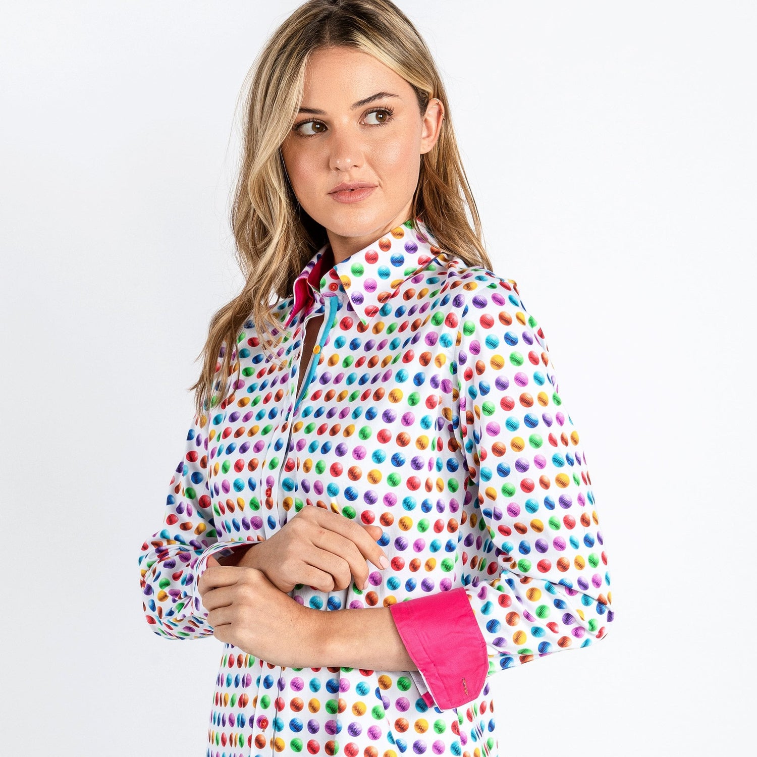 GOLF BALLS WOMENS  PRINT SHIRT - Premium Men's Patterned Shirt by Claudio Lugli | Bold Design, Tailored Fit, Best Printed Shirts