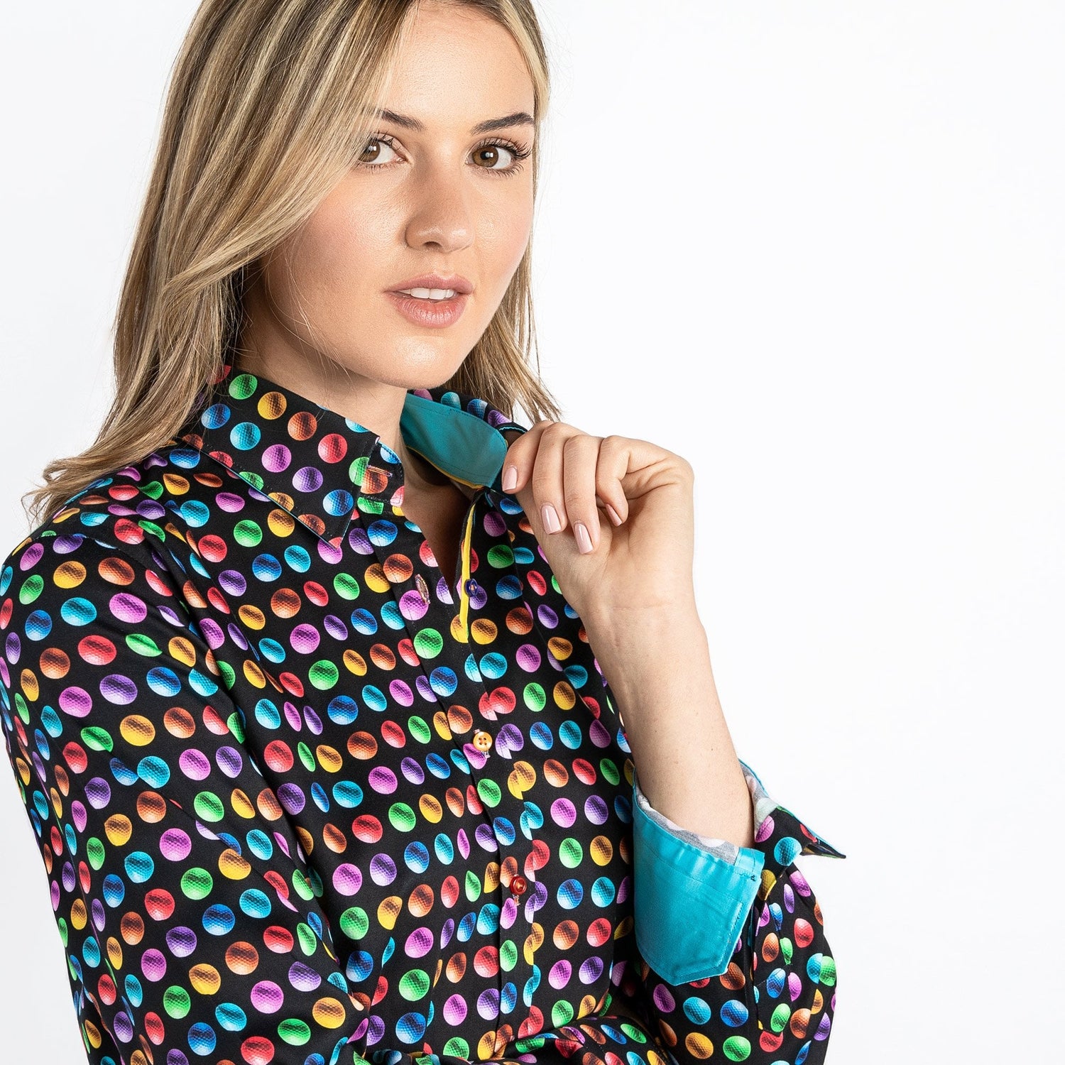 GOLF BALLS WOMENS  PRINT SHIRT - Premium Men's Patterned Shirt by Claudio Lugli | Bold Design, Tailored Fit, Best Printed Shirts