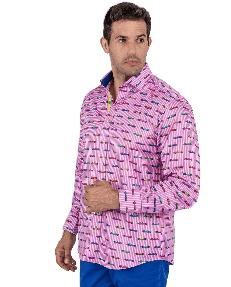 Grand Prix Stripes Print Shirt - Claudio Lugli Shirts