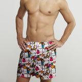 GUITAR COTTON POPLIN PRINT BOXER SHORTS – Premium Men's Patterned Shirt by Claudio Lugli | Bold Design, Tailored Fit, Best Printed Shirts