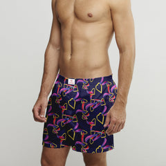 HEART COTTON POPLIN PRINT BOXER SHORTS - Premium Men's Patterned Shirt by Claudio Lugli | Bold Design, Tailored Fit, Best Printed Shirts