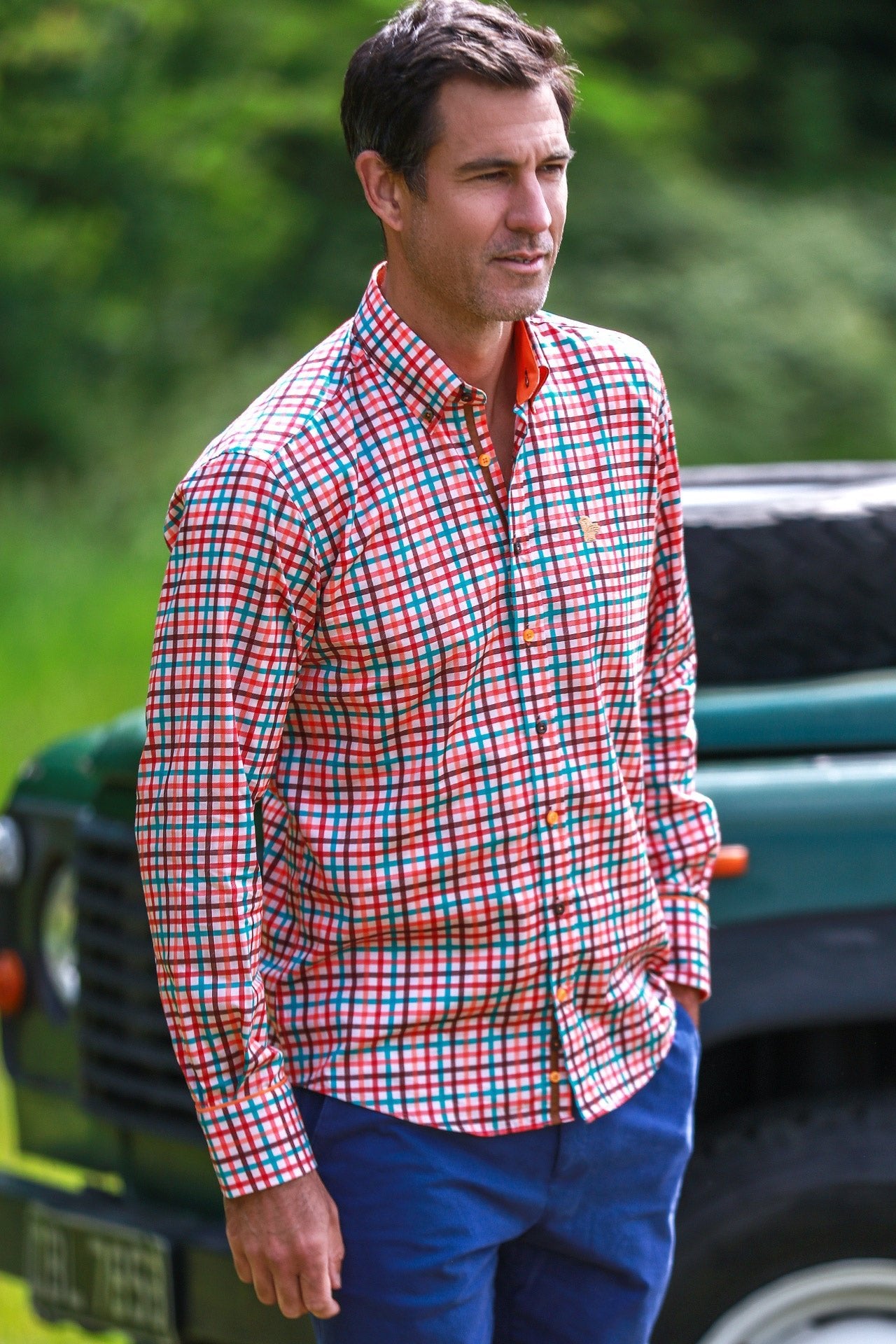 HERITAGE TATTERSALL CHECK CL2534 BROWN - Claudio Lugli Shirts