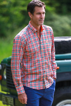 HERITAGE TATTERSALL CHECK CL2534 BROWN - Claudio Lugli Shirts