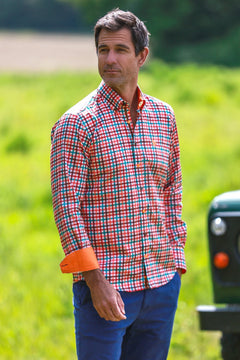 HERITAGE TATTERSALL CHECK CL2534 BROWN - Claudio Lugli Shirts