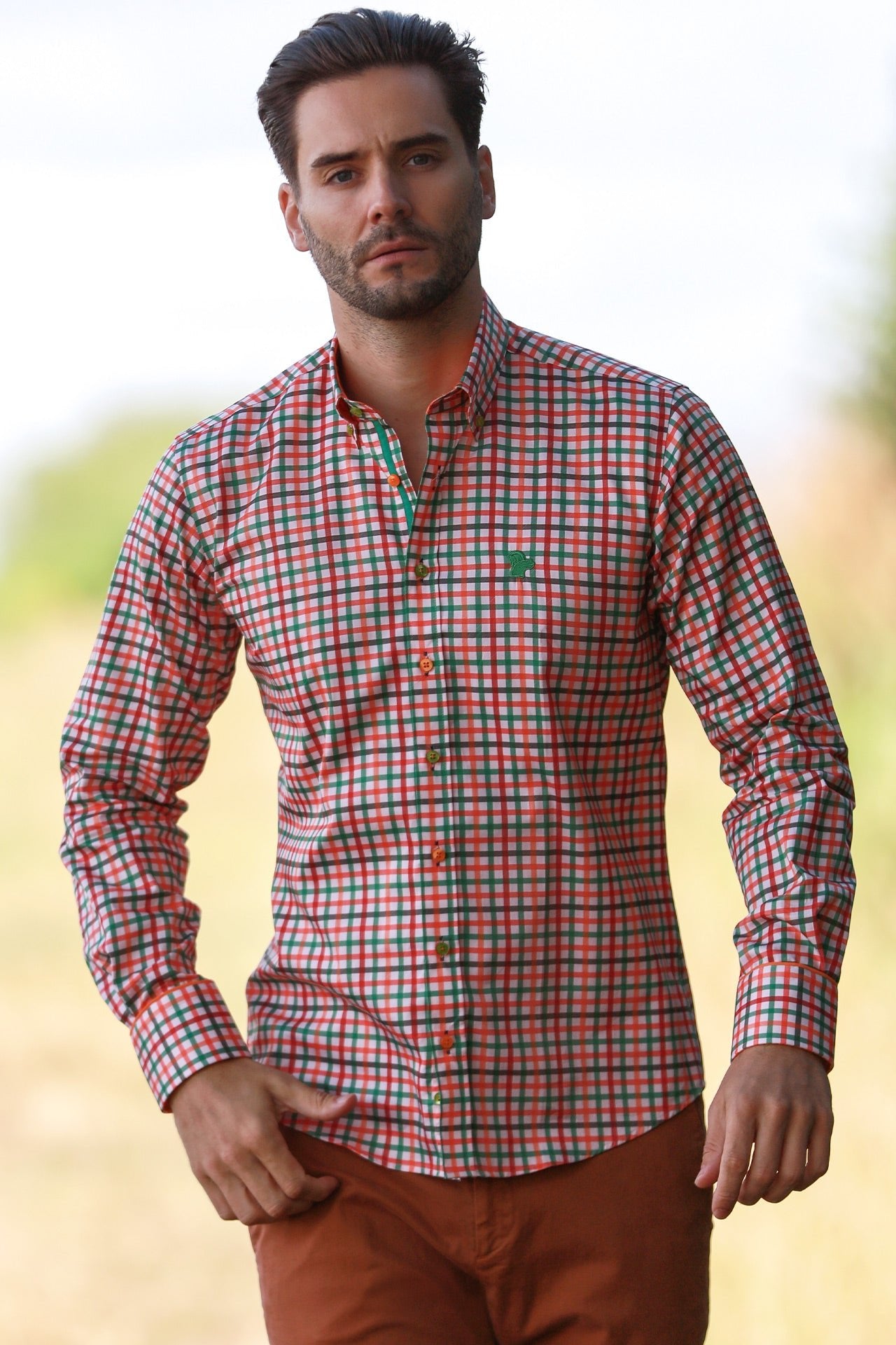 HERITAGE TATTERSALL CHECK CL2535 GREEN - Claudio Lugli Shirts