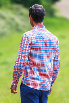 HERITAGE TATTERSALL CHECK CL2537 BLUE - Claudio Lugli Shirts