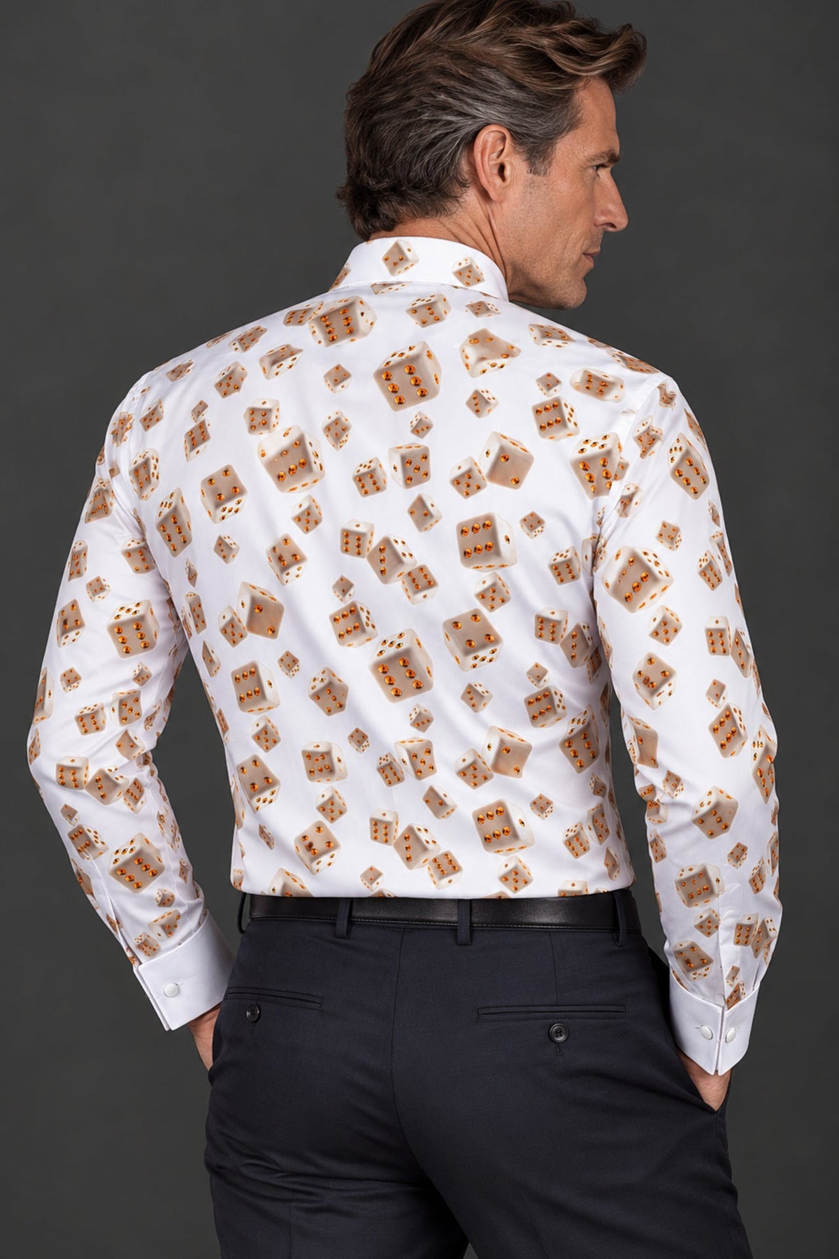 High Stakes Dice Tuxedo Shirt - Claudio Lugli Shirts