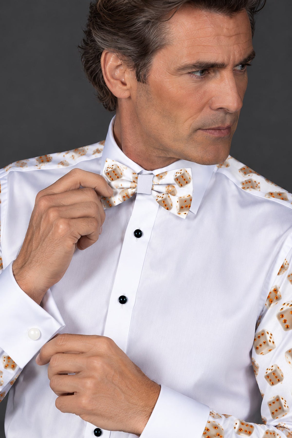 High Stakes Dice Tuxedo Shirt - Claudio Lugli Shirts