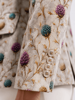 Highland Jewel Thistle Print Blazer - Claudio Lugli Shirts