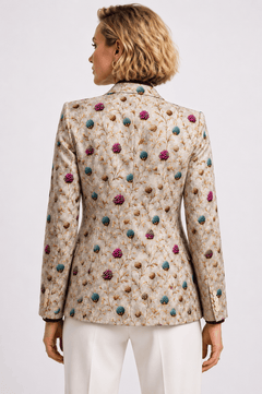 Highland Jewel Thistle Print Blazer - Claudio Lugli Shirts