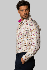 HIGHLAND THISTLES PRINT SHIRT - Claudio Lugli Shirts