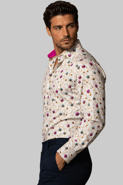 HIGHLAND THISTLES PRINT SHIRT - Claudio Lugli Shirts