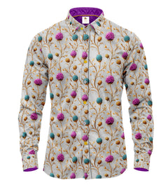HIGHLAND THISTLES PRINT SHIRT - Claudio Lugli Shirts