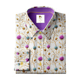 HIGHLAND THISTLES PRINT SHIRT - Claudio Lugli Shirts
