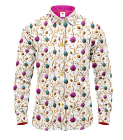 HIGHLAND THISTLES PRINT SHIRT - Claudio Lugli Shirts
