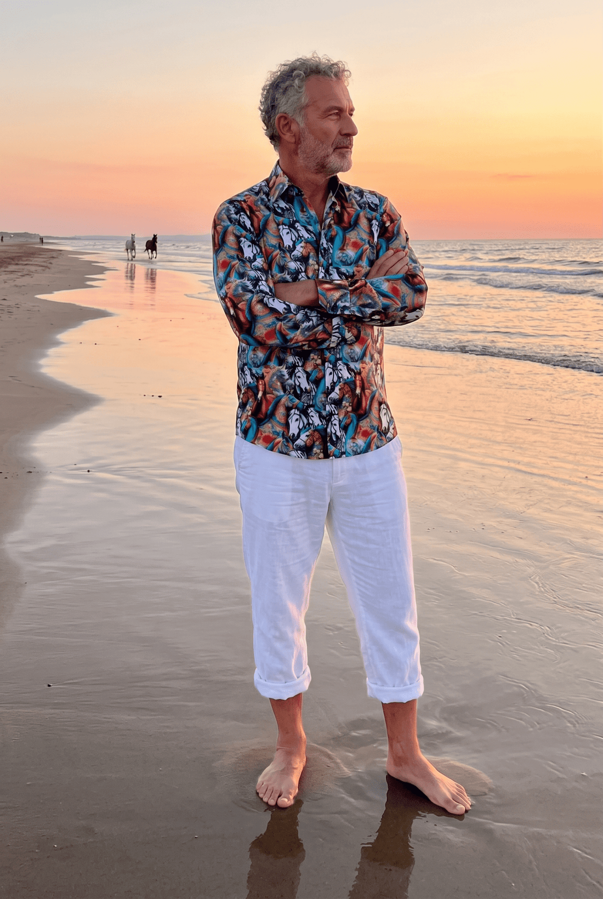 Horses of Neptune Print Shirt - Claudio Lugli Shirts