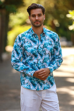 HORSES OF THE TEMPEST PRINT SHIRT - Claudio Lugli Shirts