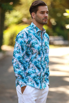 HORSES OF THE TEMPEST PRINT SHIRT - Claudio Lugli Shirts