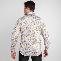 HORSESHOE EQUESTRIAN PRINT SHIRT - Premium Men's Patterned Shirt by Claudio Lugli | Bold Design, Tailored Fit, Best Printed Shirts