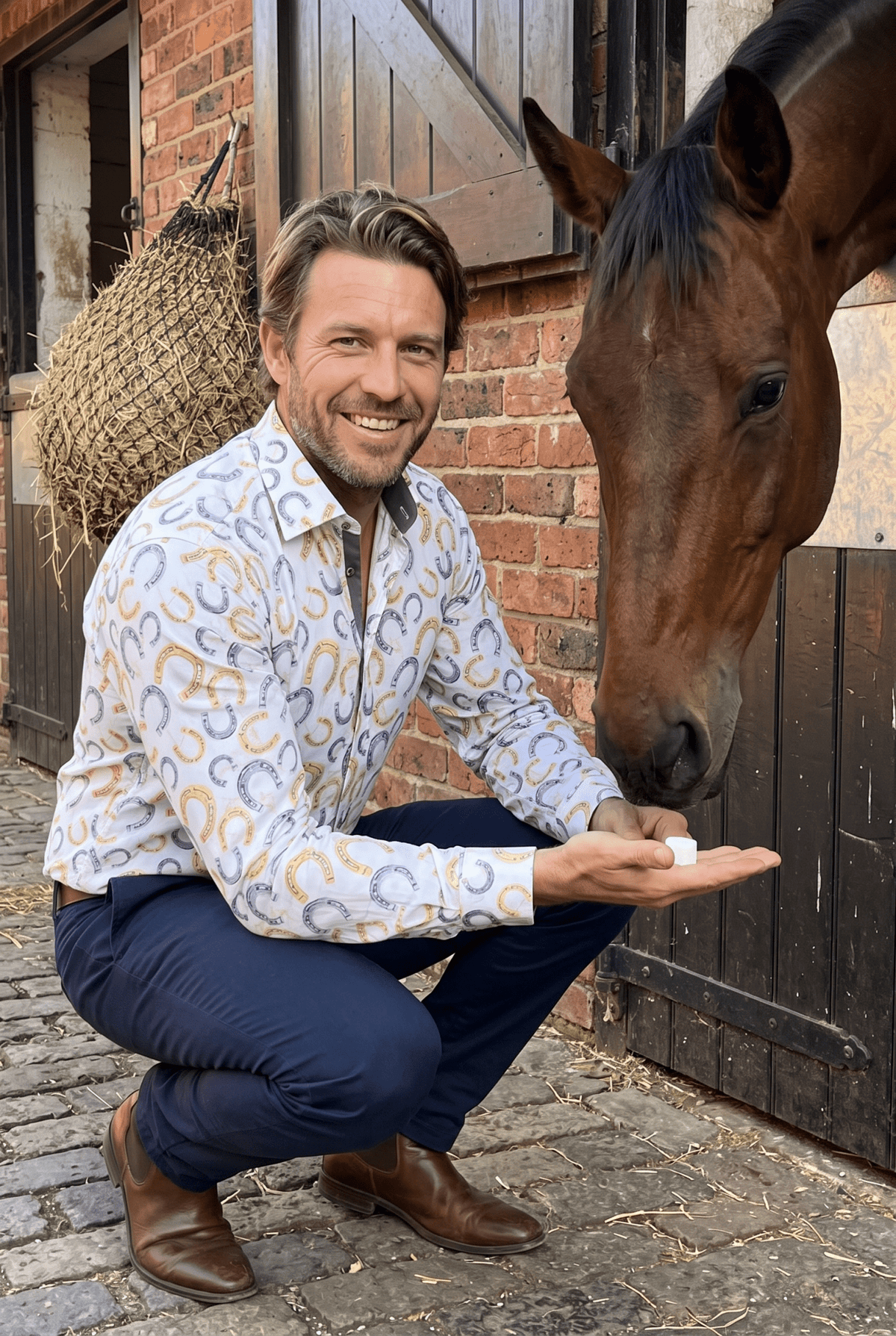 Horseshoe Equestrian Print Shirt - Claudio Lugli Shirts