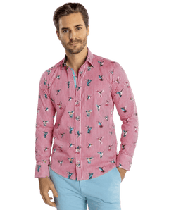 Hummingbird Striped Print Shirt - Claudio Lugli Shirts