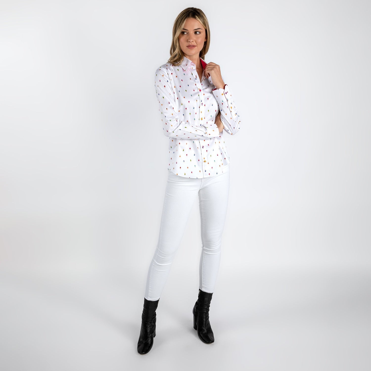 ICE CREAM GELATO CONES WOMENS PRINT SHIRT – Premium Men's Patterned Shirt by Claudio Lugli | Bold Design, Tailored Fit, Best Printed Shirts