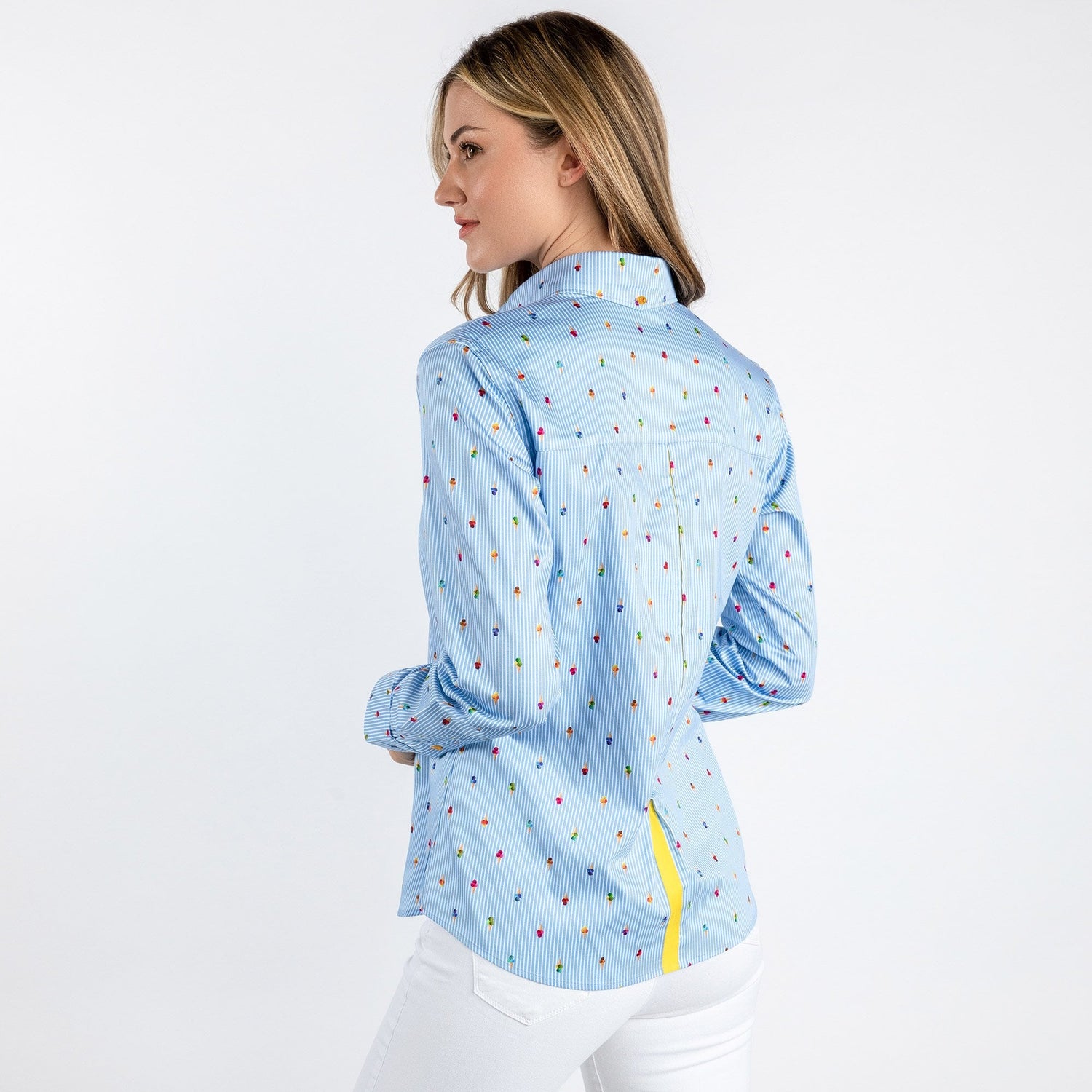 ICE CREAM GELATO CONES WOMENS PRINT SHIRT – Premium Men's Patterned Shirt by Claudio Lugli | Bold Design, Tailored Fit, Best Printed Shirts