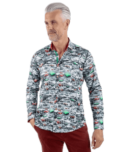 Italian Race Cars Print Shirt - Claudio Lugli Shirts