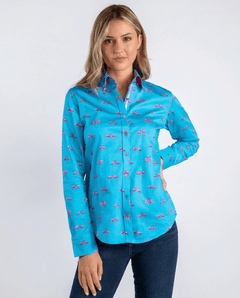 Kissing Flamingo Womens Printed Shirt - Claudio Lugli Shirts