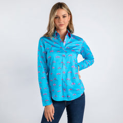 KISSING FLAMINGO WOMENS PRINTED SHIRT - Premium Men's Patterned Shirt by Claudio Lugli | Bold Design, Tailored Fit, Best Printed Shirts