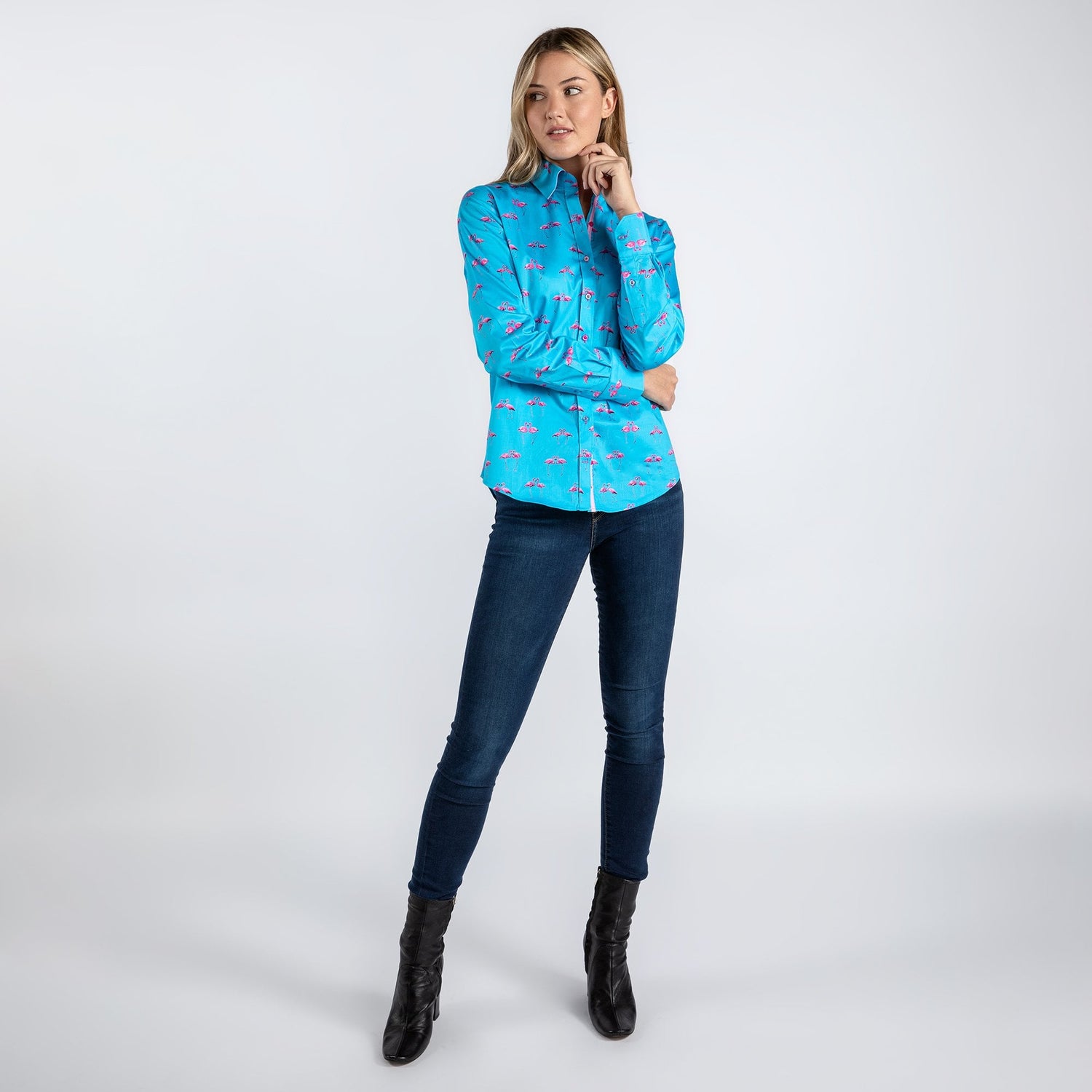 KISSING FLAMINGO WOMENS PRINTED SHIRT - Premium Men's Patterned Shirt by Claudio Lugli | Bold Design, Tailored Fit, Best Printed Shirts